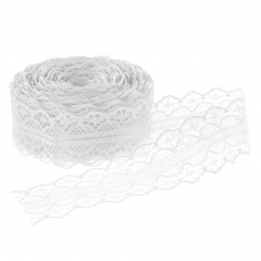 Лента декоративная,Тонкое Кружево, Белый