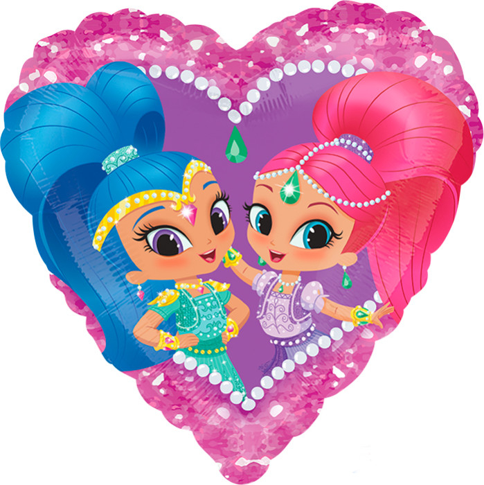 Шар Сердце, Шиммер и Шайн / Shimmer & Shine (в упаковке)