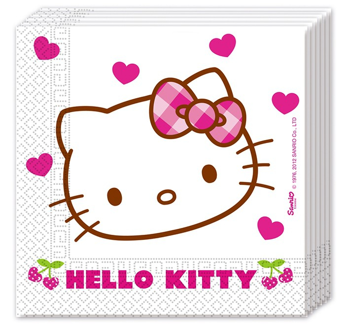 Салфетки "Хэллоу - Китти" / Hello Kitty Hearts