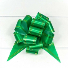 Бант-шар с золотой полосой Зеленый