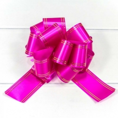 Бант-шар с золотой полосой Ярко-розовый